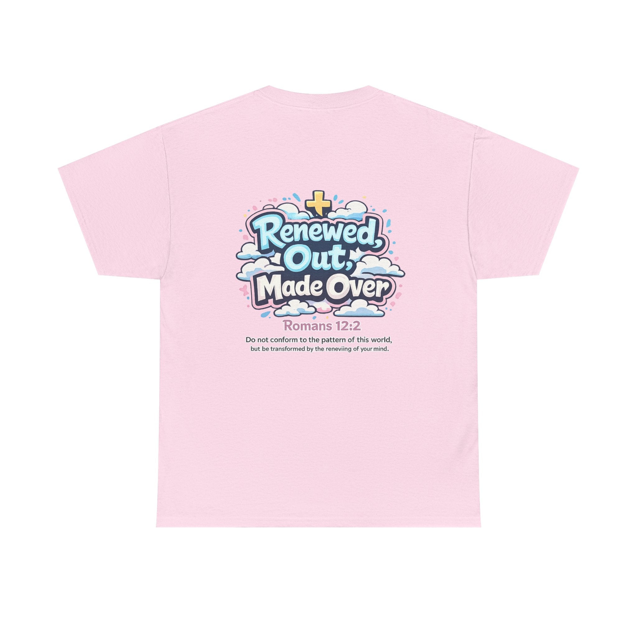 Renewed Out Made Over T‑Shirt — "Romo" Christian Faith Tee (Romans 12:2)