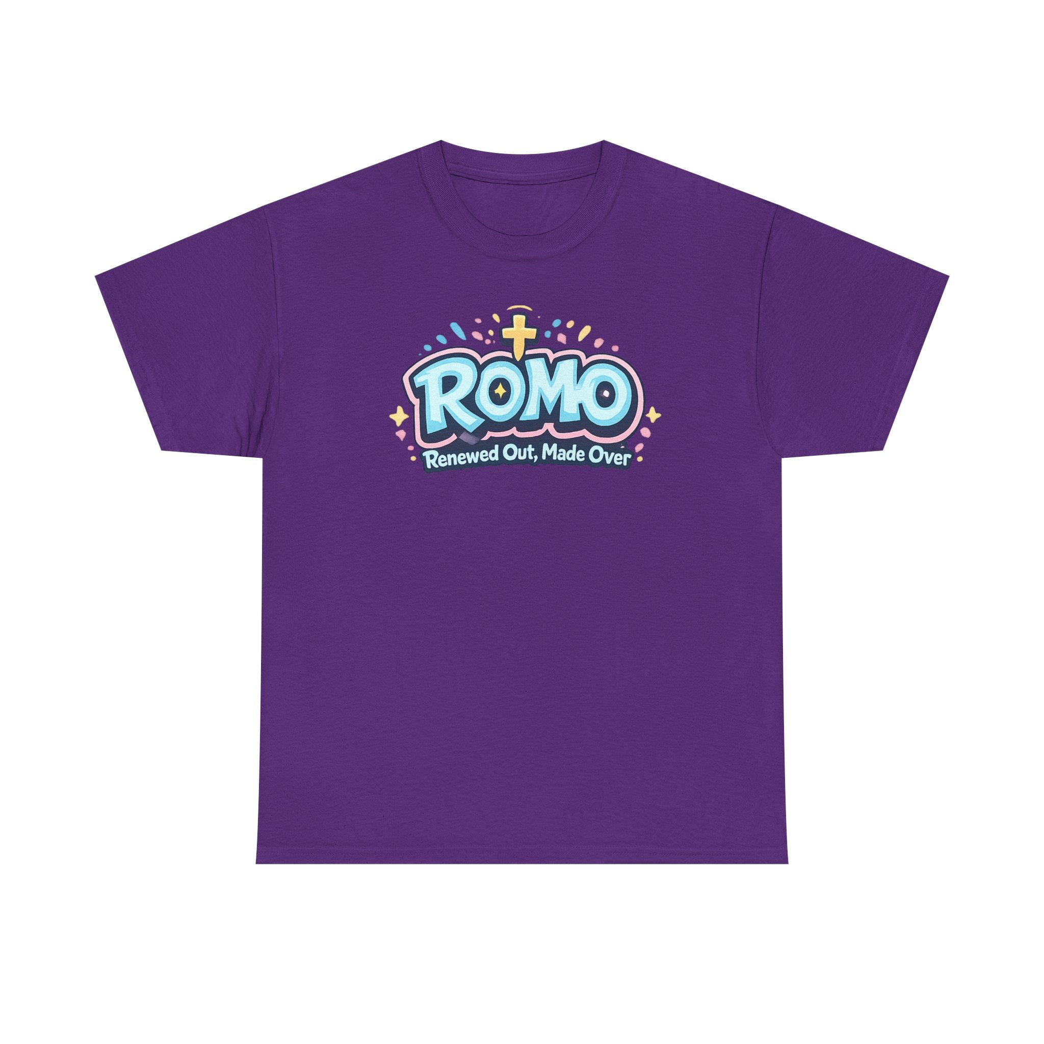Renewed Out Made Over T‑Shirt — "Romo" Christian Faith Tee (Romans 12:2)