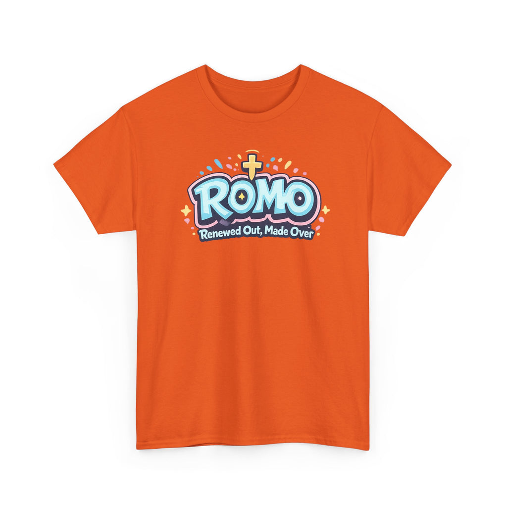 Renewed Out Made Over T‑Shirt — "Romo" Christian Faith Tee (Romans 12:2)