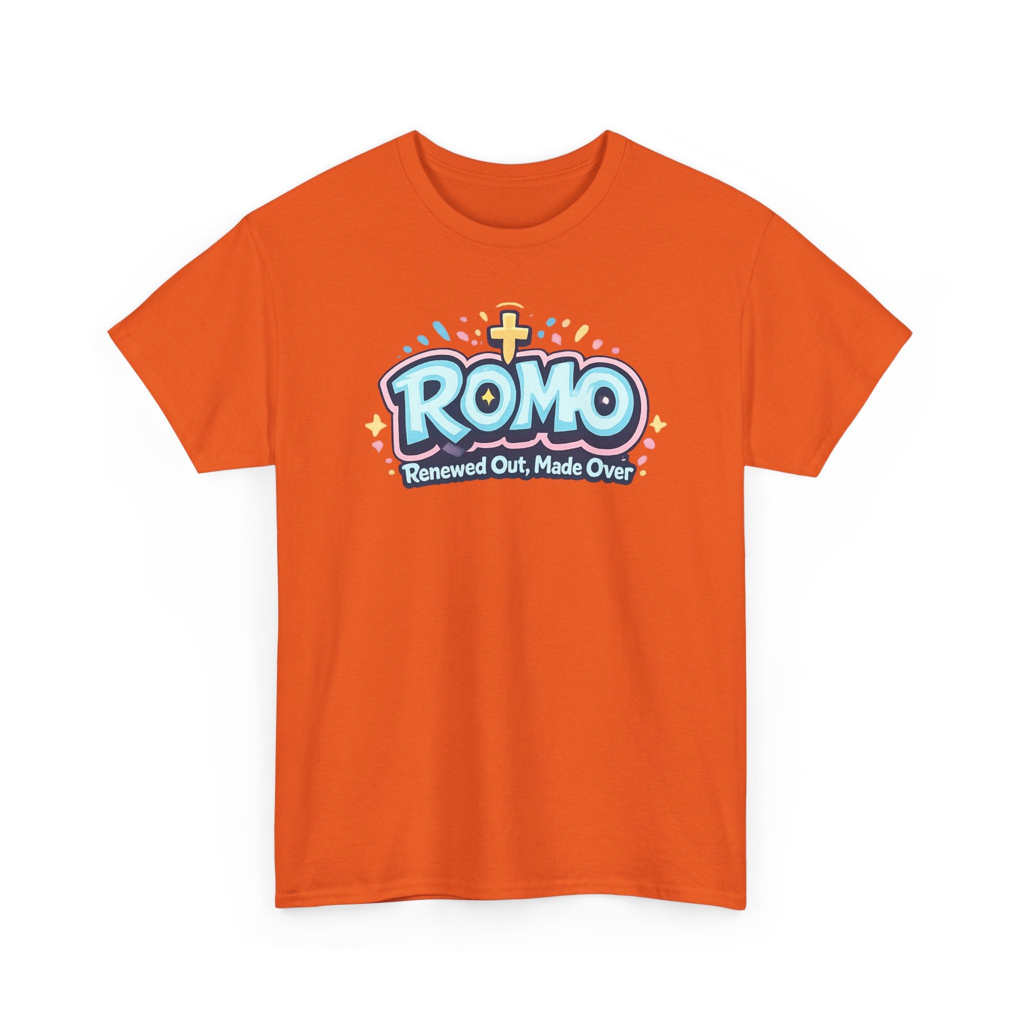 Renewed Out Made Over T‑Shirt — "Romo" Christian Faith Tee (Romans 12:2)