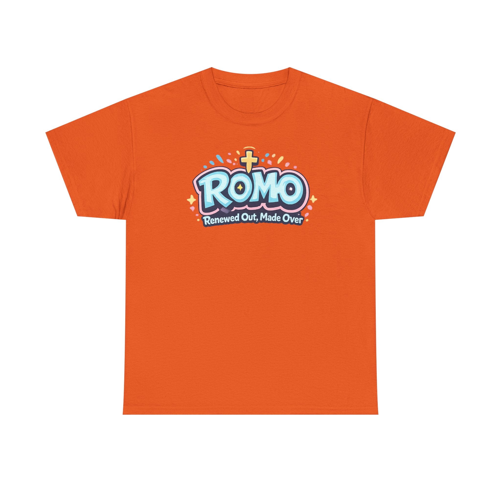 Renewed Out Made Over T‑Shirt — "Romo" Christian Faith Tee (Romans 12:2)