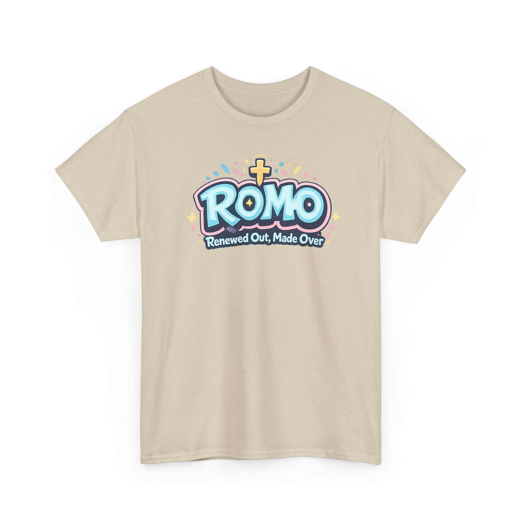 Renewed Out Made Over T‑Shirt — "Romo" Christian Faith Tee (Romans 12:2)