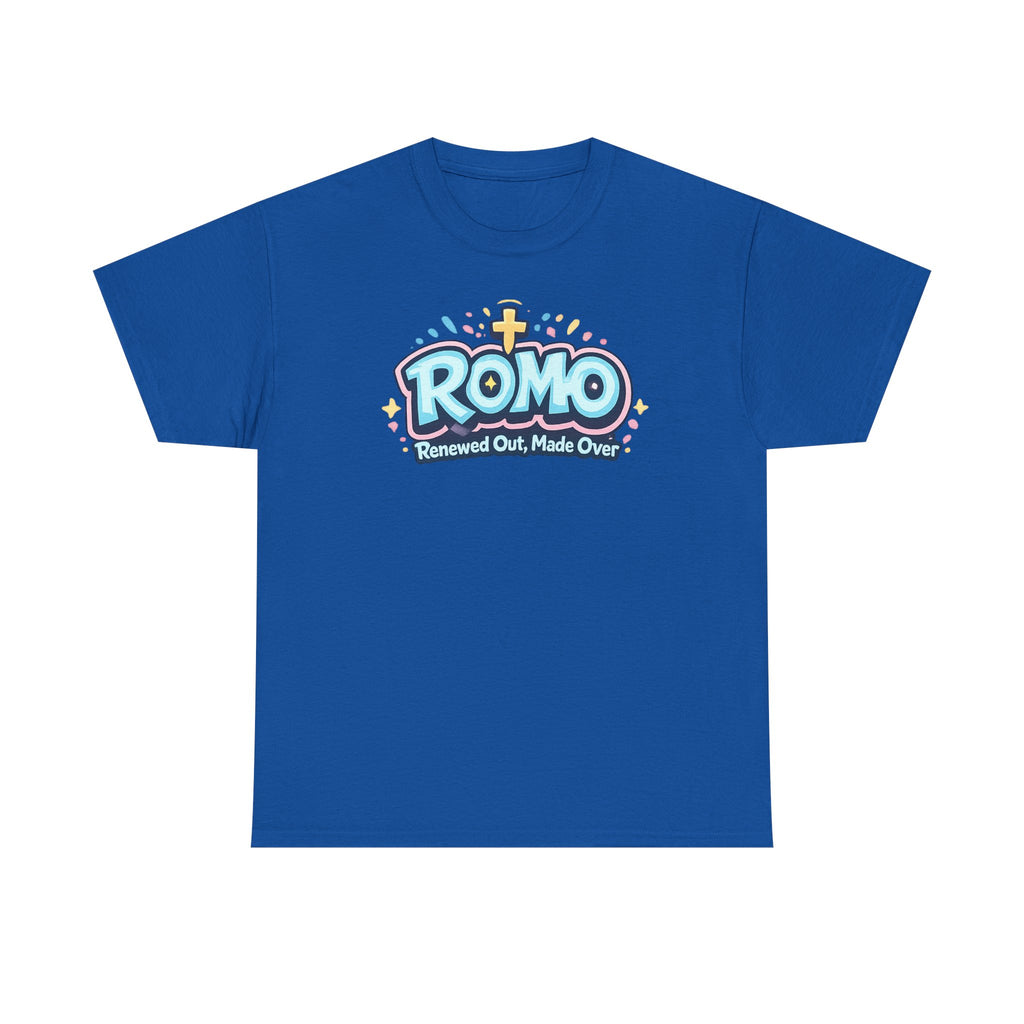 Renewed Out Made Over T‑Shirt — "Romo" Christian Faith Tee (Romans 12:2)