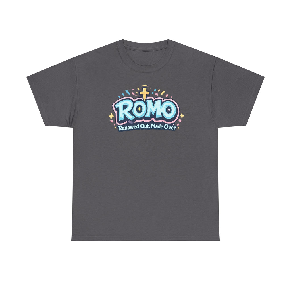 Renewed Out Made Over T‑Shirt — "Romo" Christian Faith Tee (Romans 12:2)