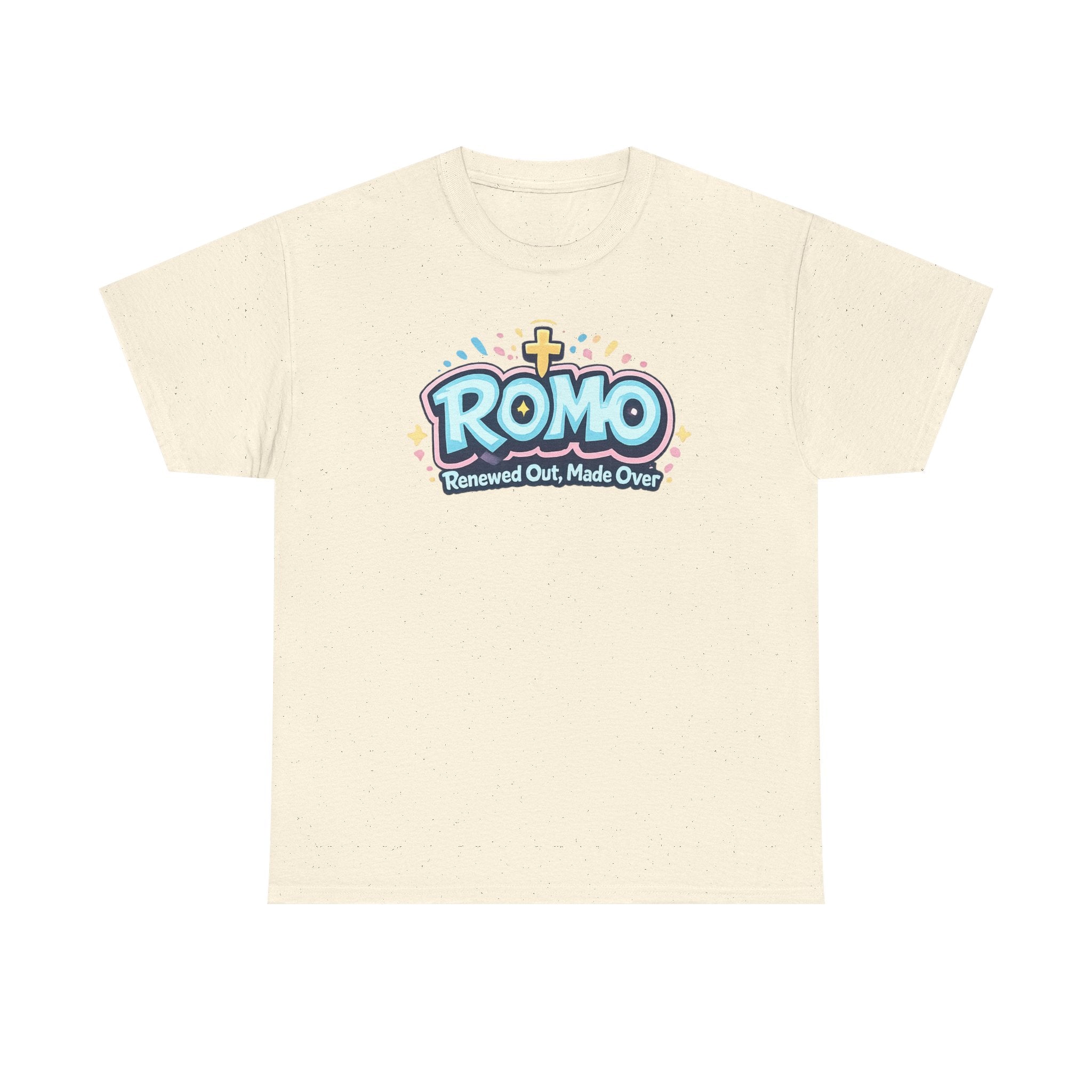 Renewed Out Made Over T‑Shirt — "Romo" Christian Faith Tee (Romans 12:2)