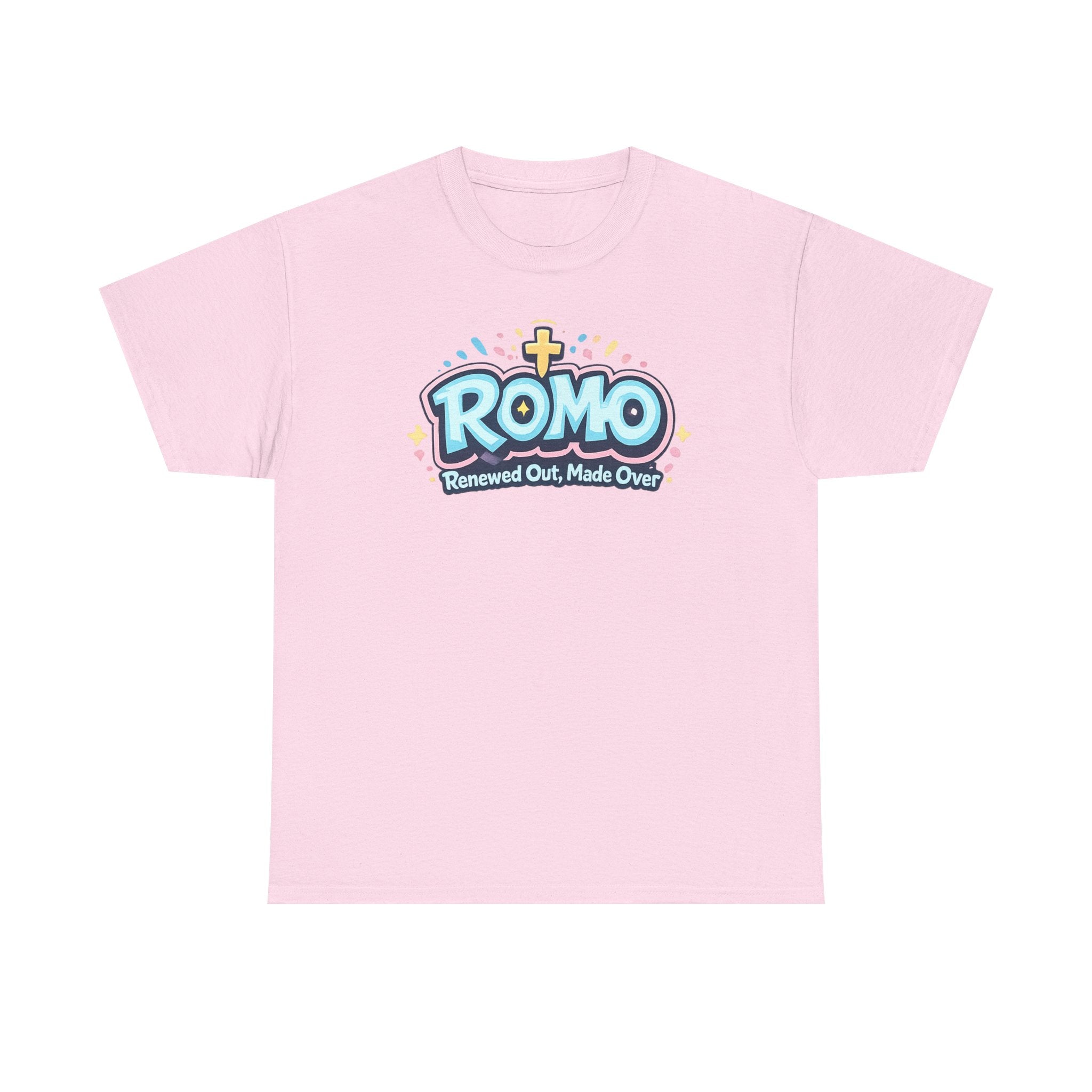 Renewed Out Made Over T‑Shirt — "Romo" Christian Faith Tee (Romans 12:2)