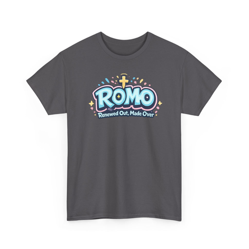 Renewed Out Made Over T‑Shirt — "Romo" Christian Faith Tee (Romans 12:2)