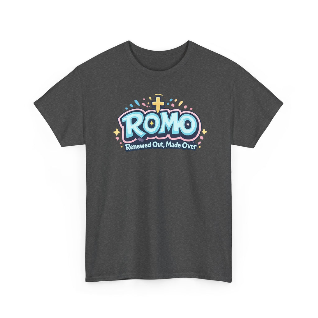 Renewed Out Made Over T‑Shirt — "Romo" Christian Faith Tee (Romans 12:2)