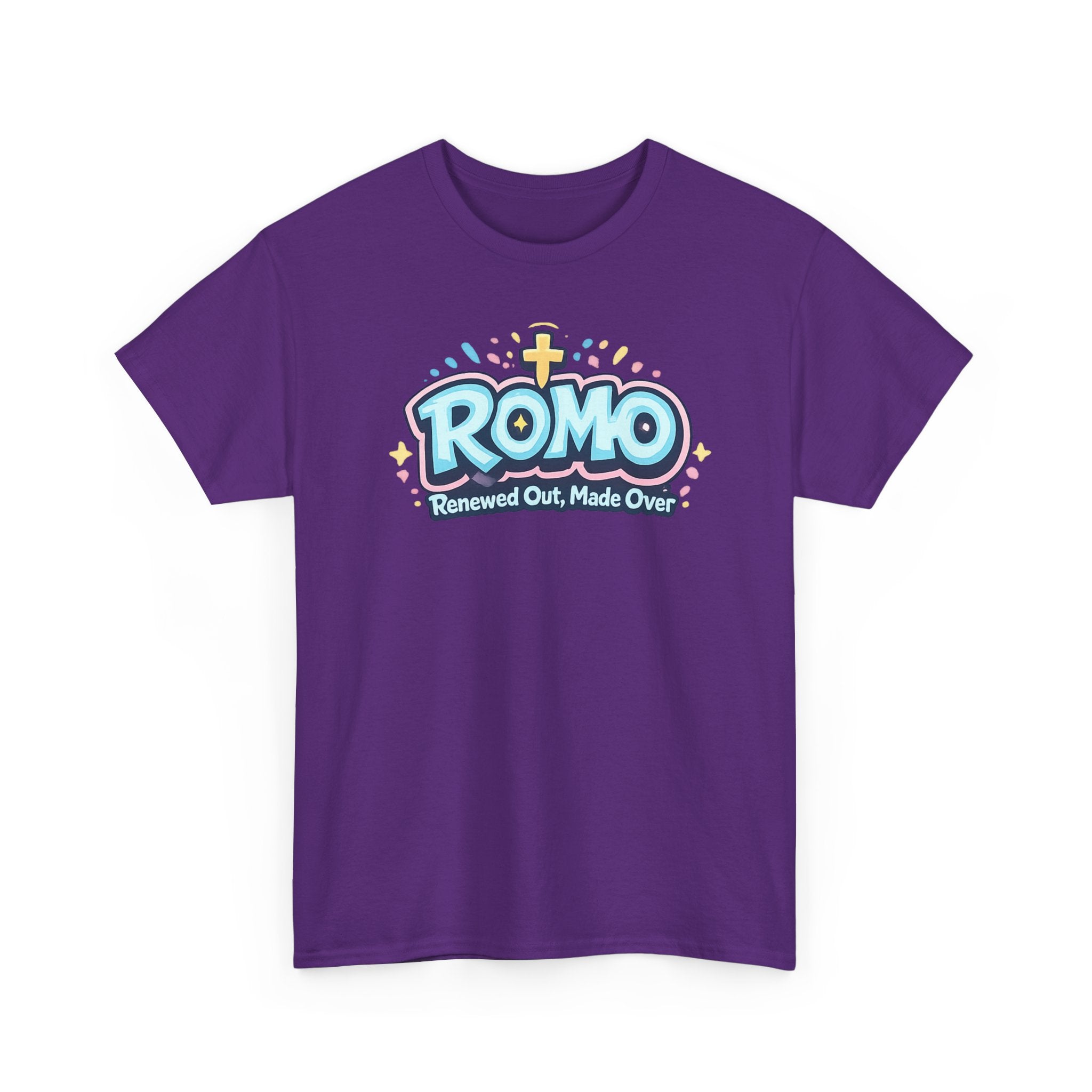Renewed Out Made Over T‑Shirt — "Romo" Christian Faith Tee (Romans 12:2)
