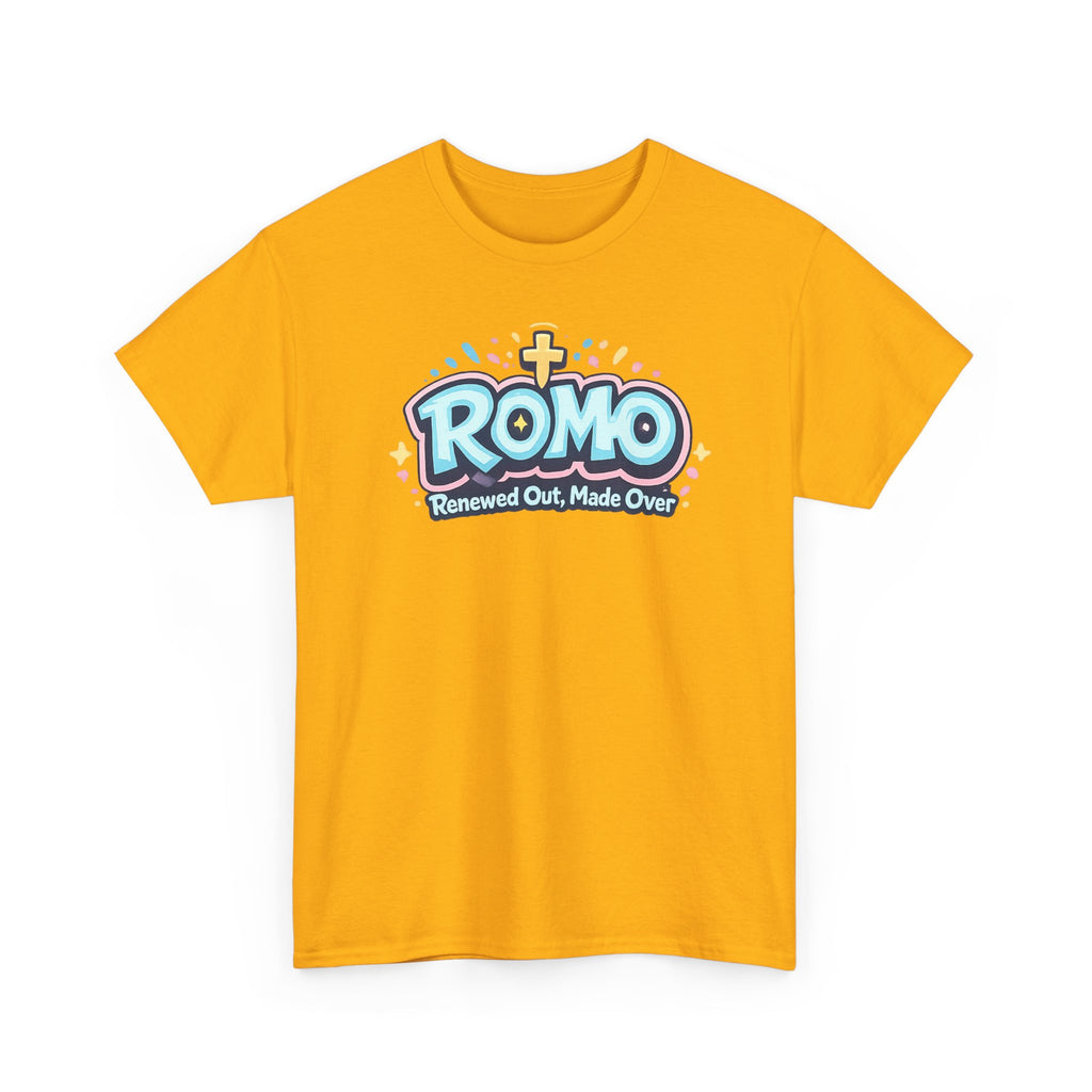 Renewed Out Made Over T‑Shirt — "Romo" Christian Faith Tee (Romans 12:2)