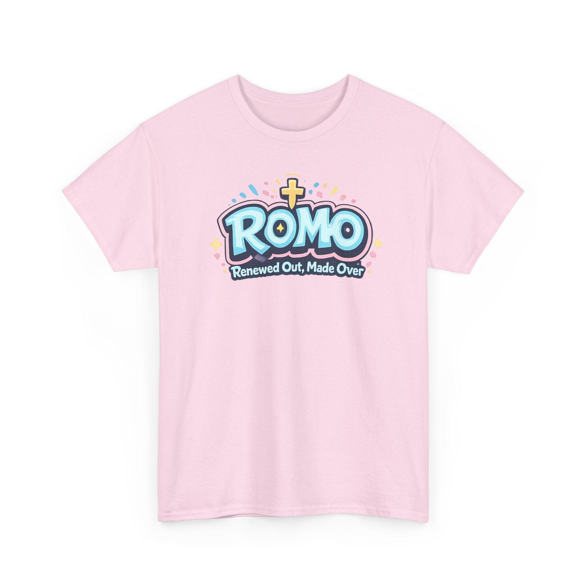 Renewed Out Made Over T‑Shirt — "Romo" Christian Faith Tee (Romans 12:2)